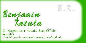 benjamin katula business card